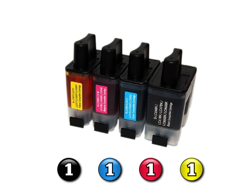 4 Pack Combo Compatible Brother LC47 (BK/C/M/Y) ink cartridges